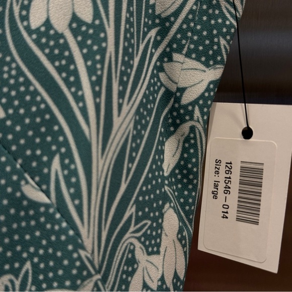 NWT Miaou Arielle Lace Up front Cropped Top in teal / white brand new crop - Picture 4 of 15